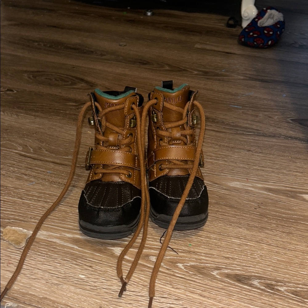 Polo by Ralph Lauren Tan and Black Boots